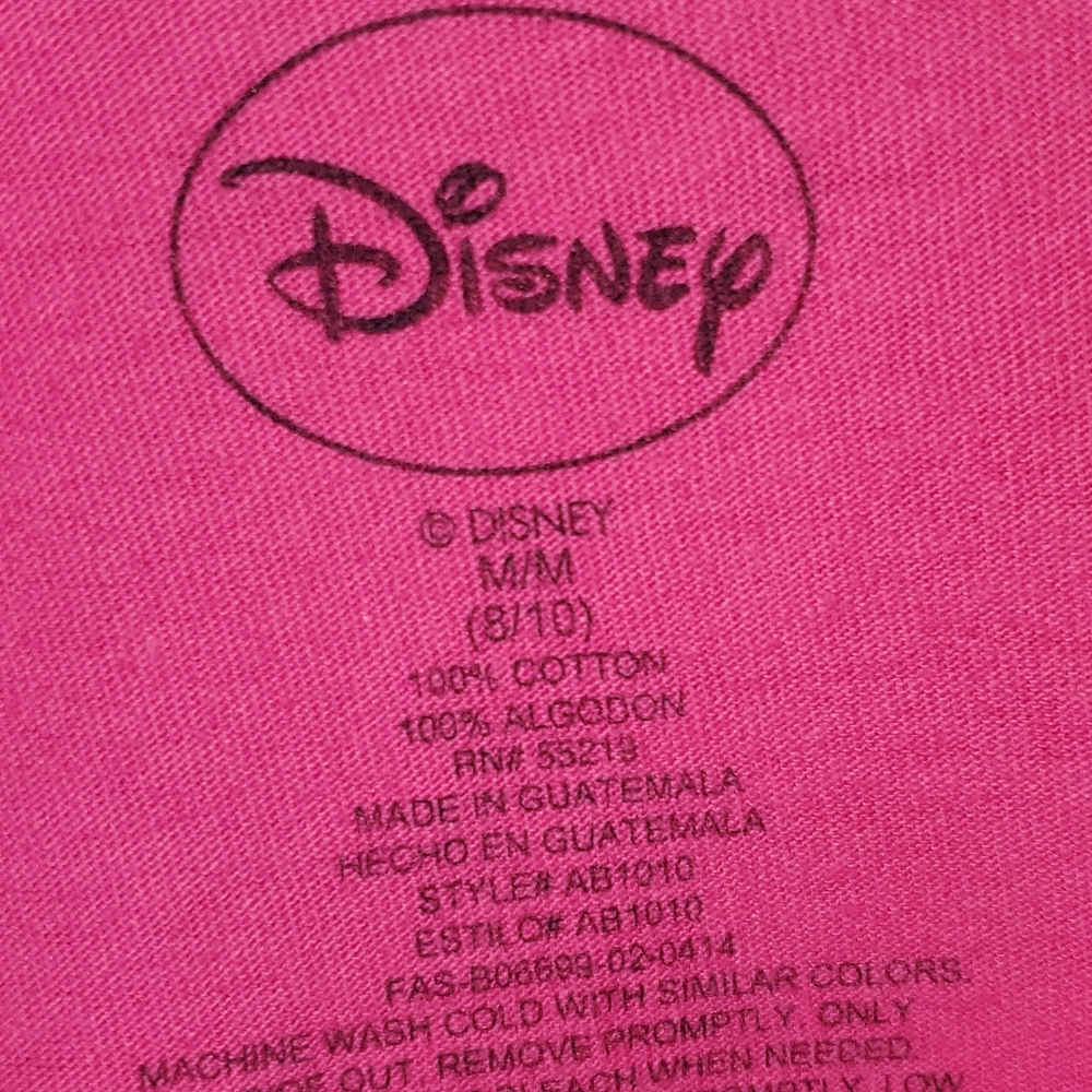 Disney Minnie Mouse Pop Out Graphic Short Sleeve T-Shirt Pink - Picture 5 of 5